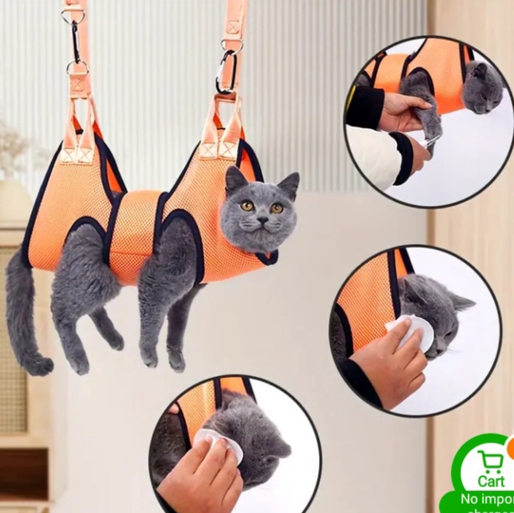 Small Pet Grooming Hammock Blue - Picture 2 of 6